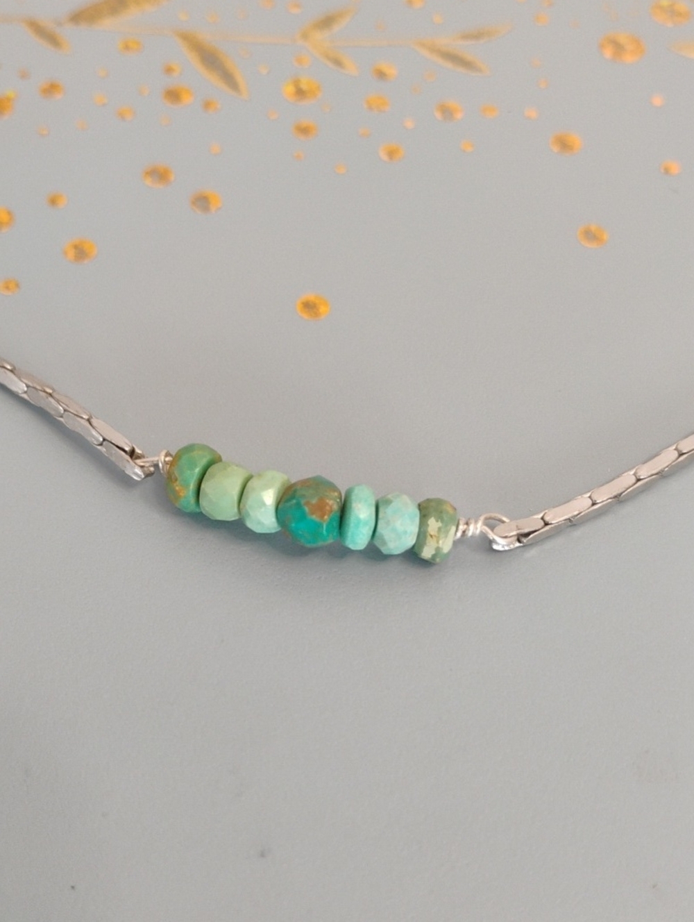 Kingman Turquoise Bar Necklace - Picture 10 of 10